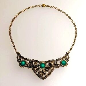 Vintage Coro Moonglow Flower Necklace